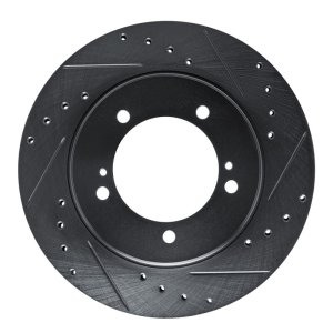 Chevrolet Tracker Brake Rotor (1) - Front Right - R1 Concepts - Drilled & Slotted - Black - `99-`08